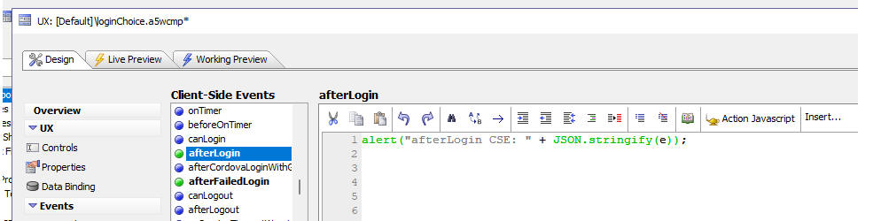 Additional settings for federated authentication workflow
initiation in Cordova.